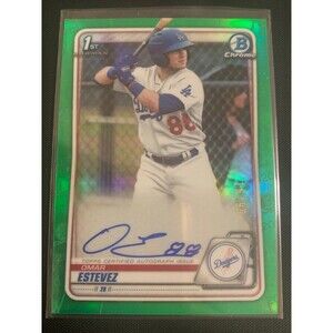 2020 1st Bowman Chrome Green Omar Estevez Auto /99‎